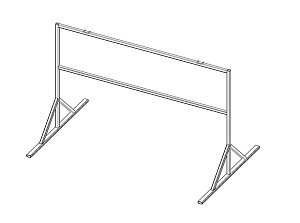 Стойка П-образная опора переносная для двух знаков