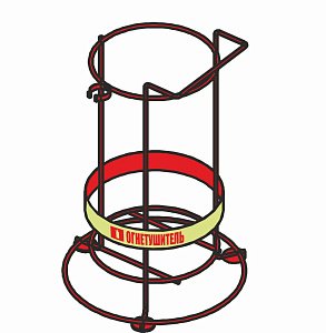 Подставка под один огнетушитель РО 187